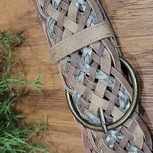 Braided Faux Leather  Belt